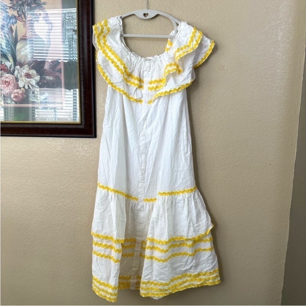 Lisa Marie Fernandez For Target Ric Rac Off Shoulder Dress Size Large - Picture 4 of 7